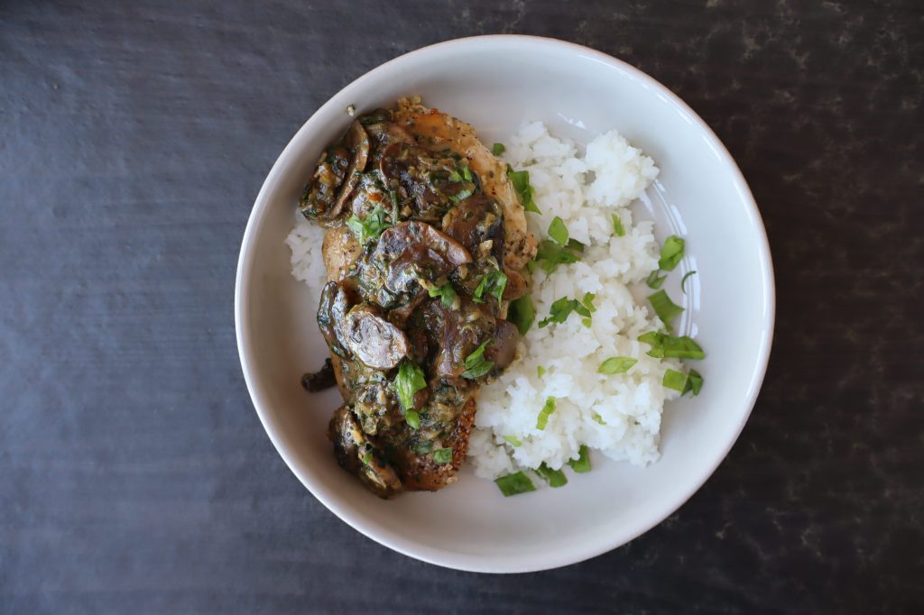 Mushroom Chicken With&nbsp;Rice